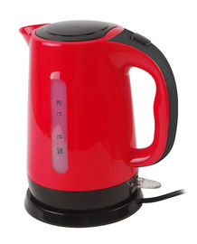 Чайник красной ровной пластиковой электрической воды чайника кипя с голубым светом СИД
